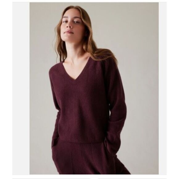 Athleta Felicity Cozy Oversized Long Sleeve Sweater Spiced Size Extra Small - Picture 1 of 5